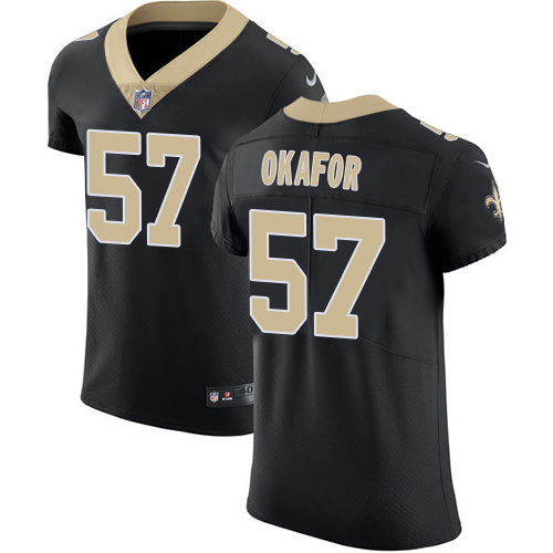 Nike Saints #57 Alex Okafor Black Team Color Men's Stitched NFL Vapor Untouchable Elite Jersey - Click Image to Close